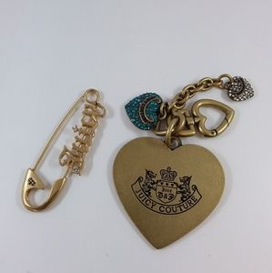 Juicy Couture Accessories - Juicy Couture Clip Charms & Juicy Safety Pin Juicy Couture Accessories - Juicy Couture Clip Charms & Juicy Safety Pin